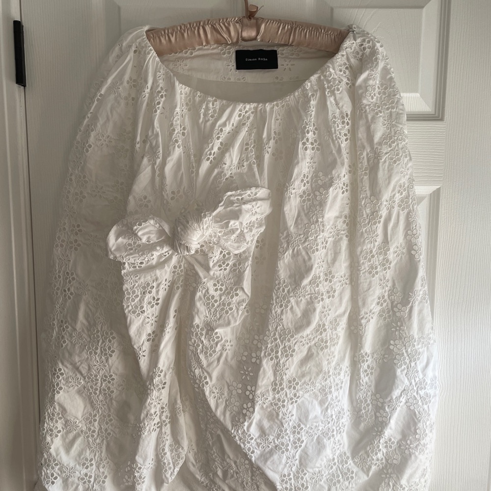 White Lace Dress with Bow